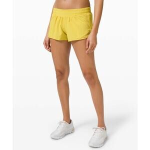 Lululemon Hotty Hot Short II *2.5" Size 8 Yellow EUC